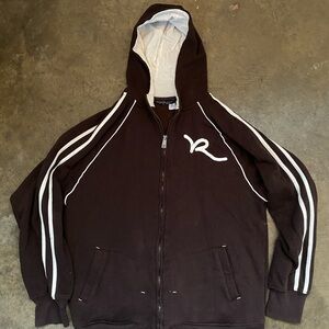 Rocawear Brown and White Hoodie